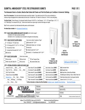 SUBMITTAL: AMBASSADOR™ STEEL FIRE 